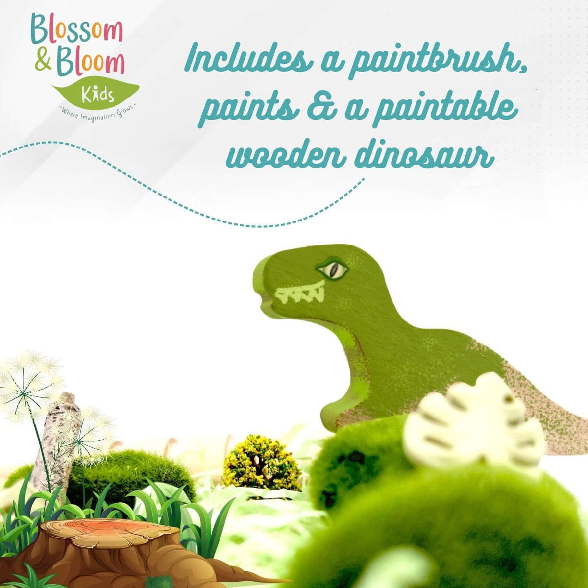 Dinosaur Quest, Playdough Kit With Paintable Dinosaurs