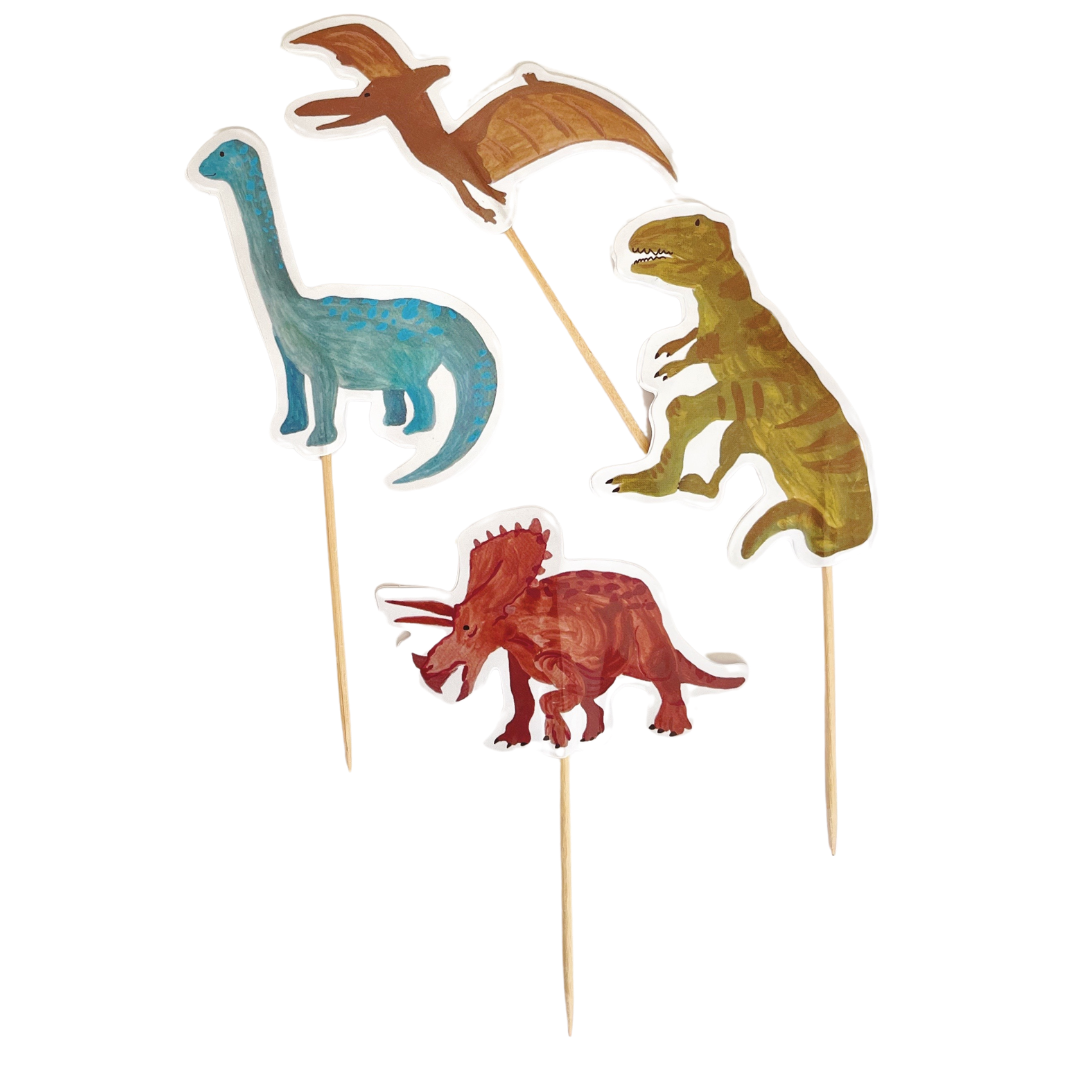 Dinosaur Cake Toppers (set Of 12)