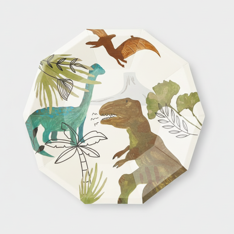 Dinosaur Small Plates (set Of 8)
