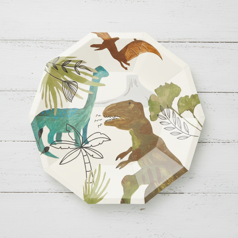 Dinosaur Small Plates (set Of 8)
