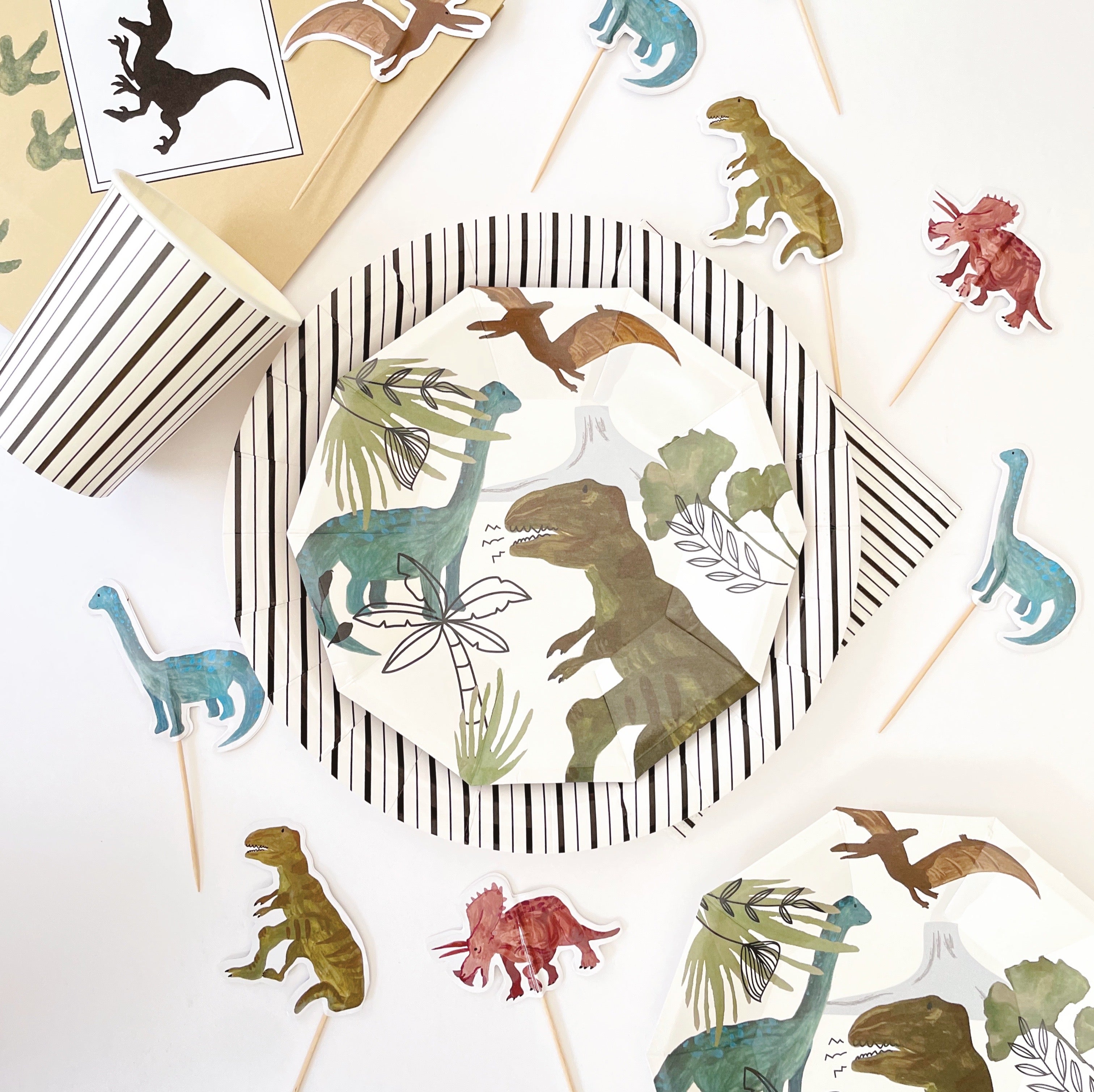 Dinosaur Small Plates (set Of 8)