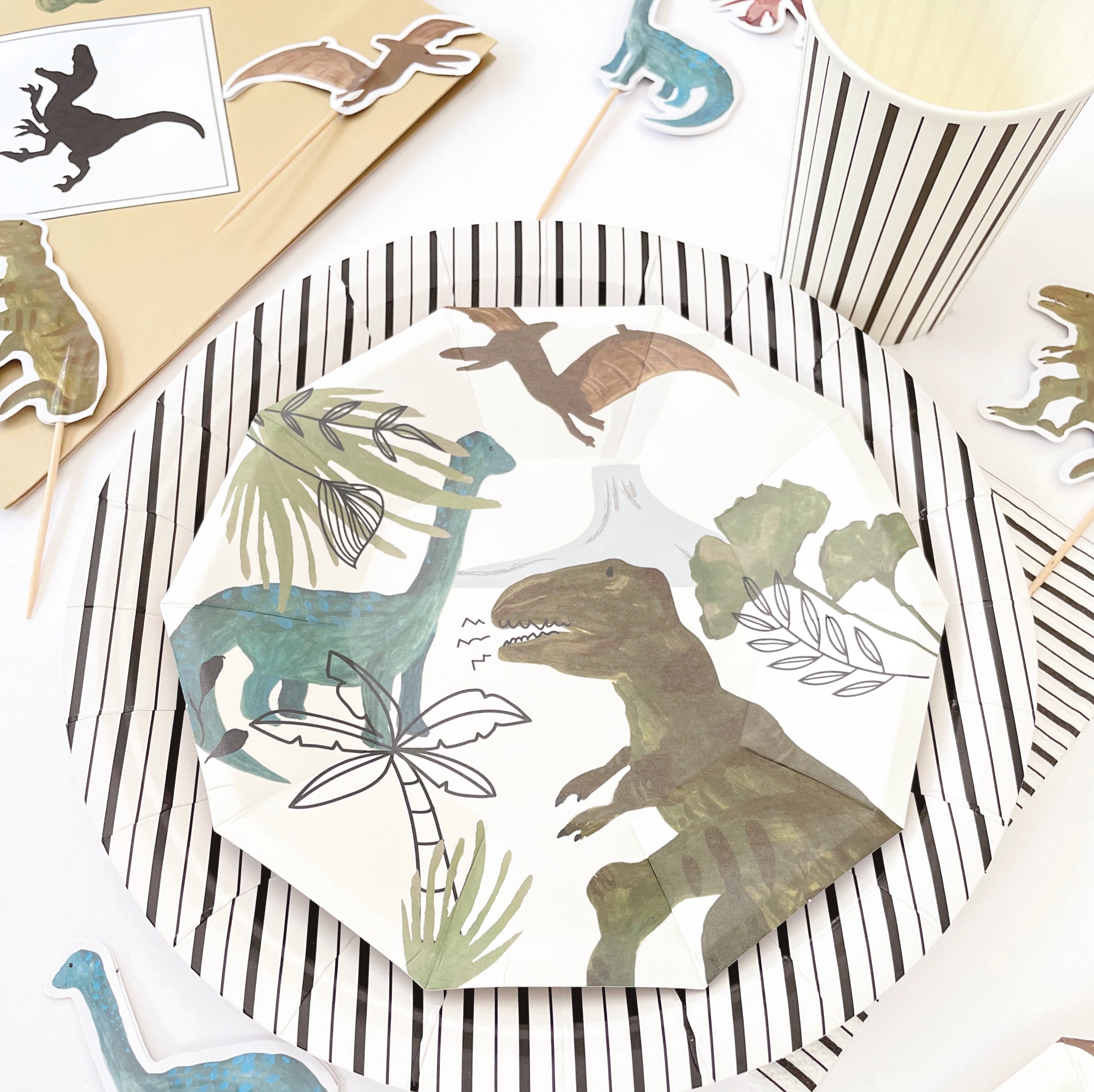 Dinosaur Small Plates (set Of 8)