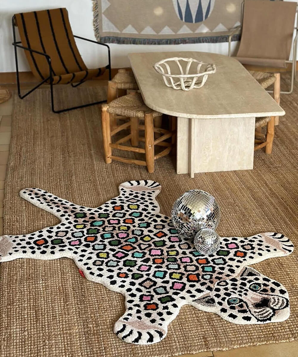 Disco Leopard Rug Large