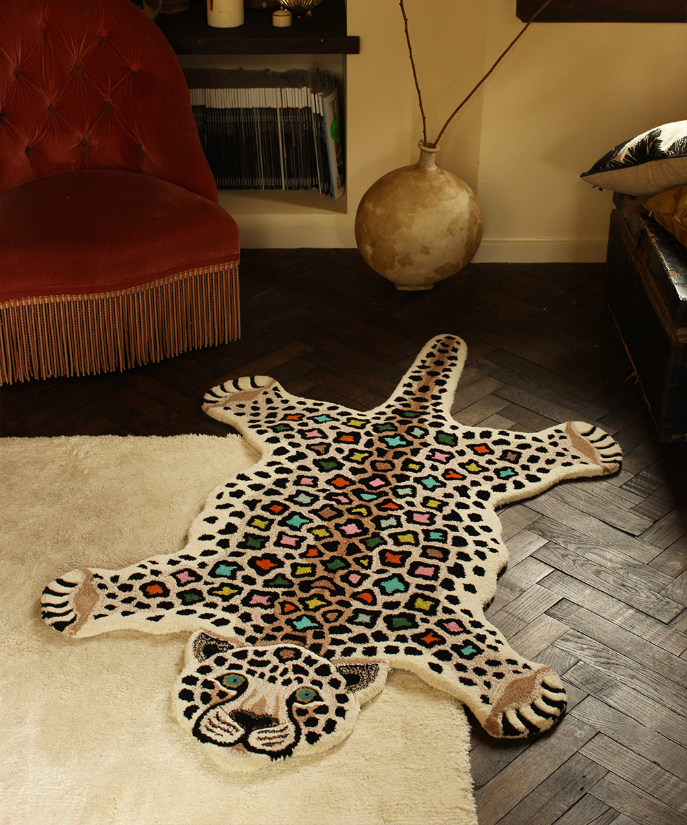 Disco Leopard Rug Large