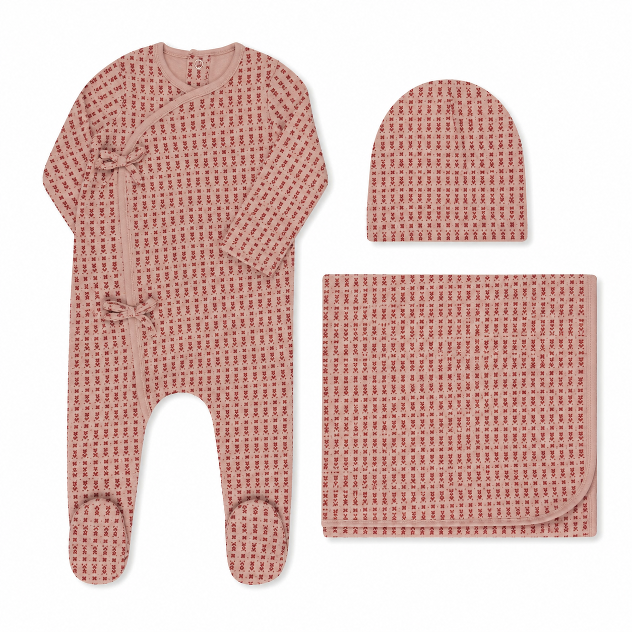 Ditsy Print Layette Set
