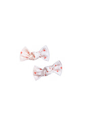 Ditsy Red Hearts Knot Bow