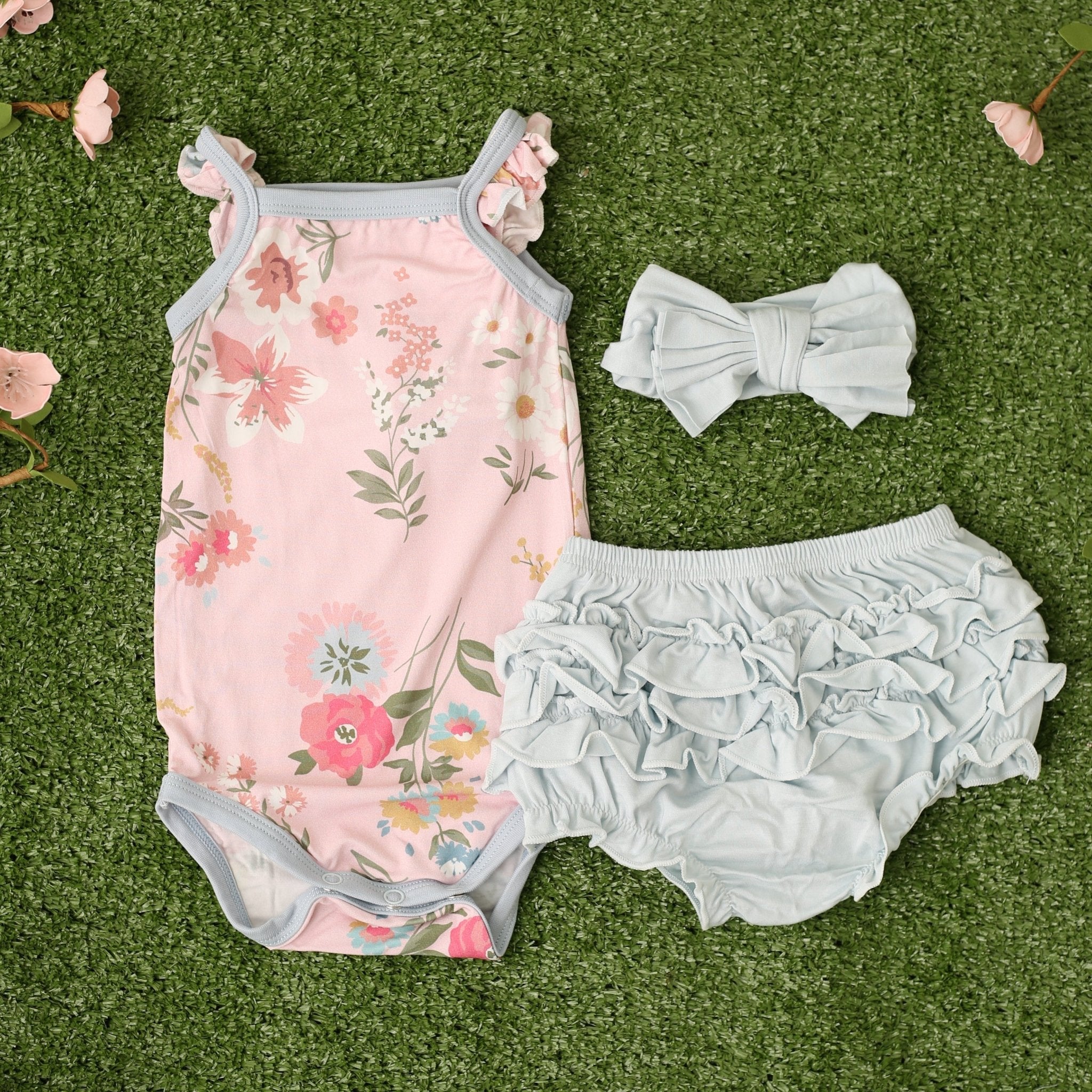 Ditzy Floral Ruffle Bloomer Set