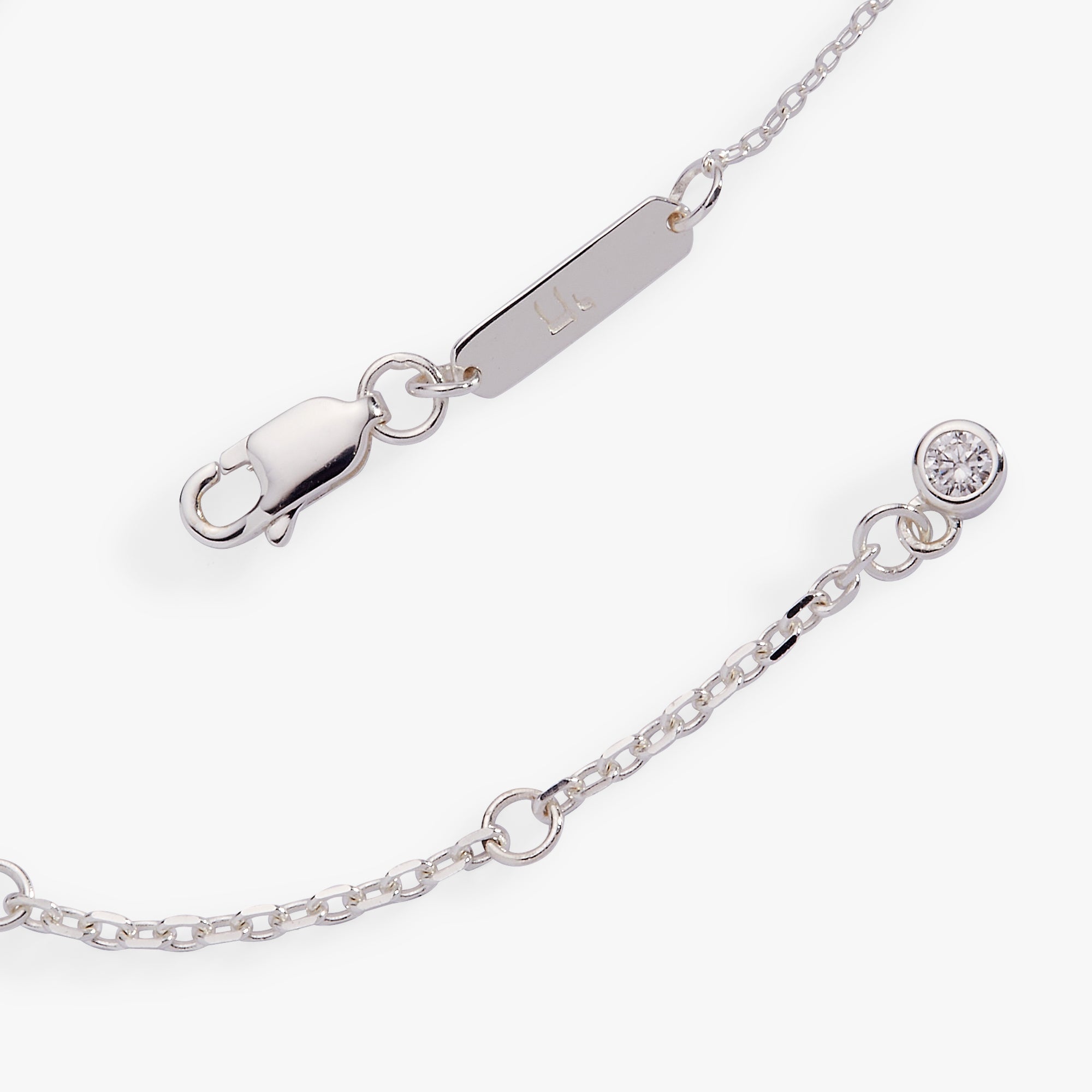 Star Of David Delicate Pave Beaded Chain Bracelet