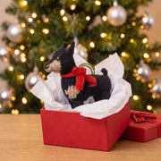 Doberman Pinscher Dog Hand Knit Christmas Ornament