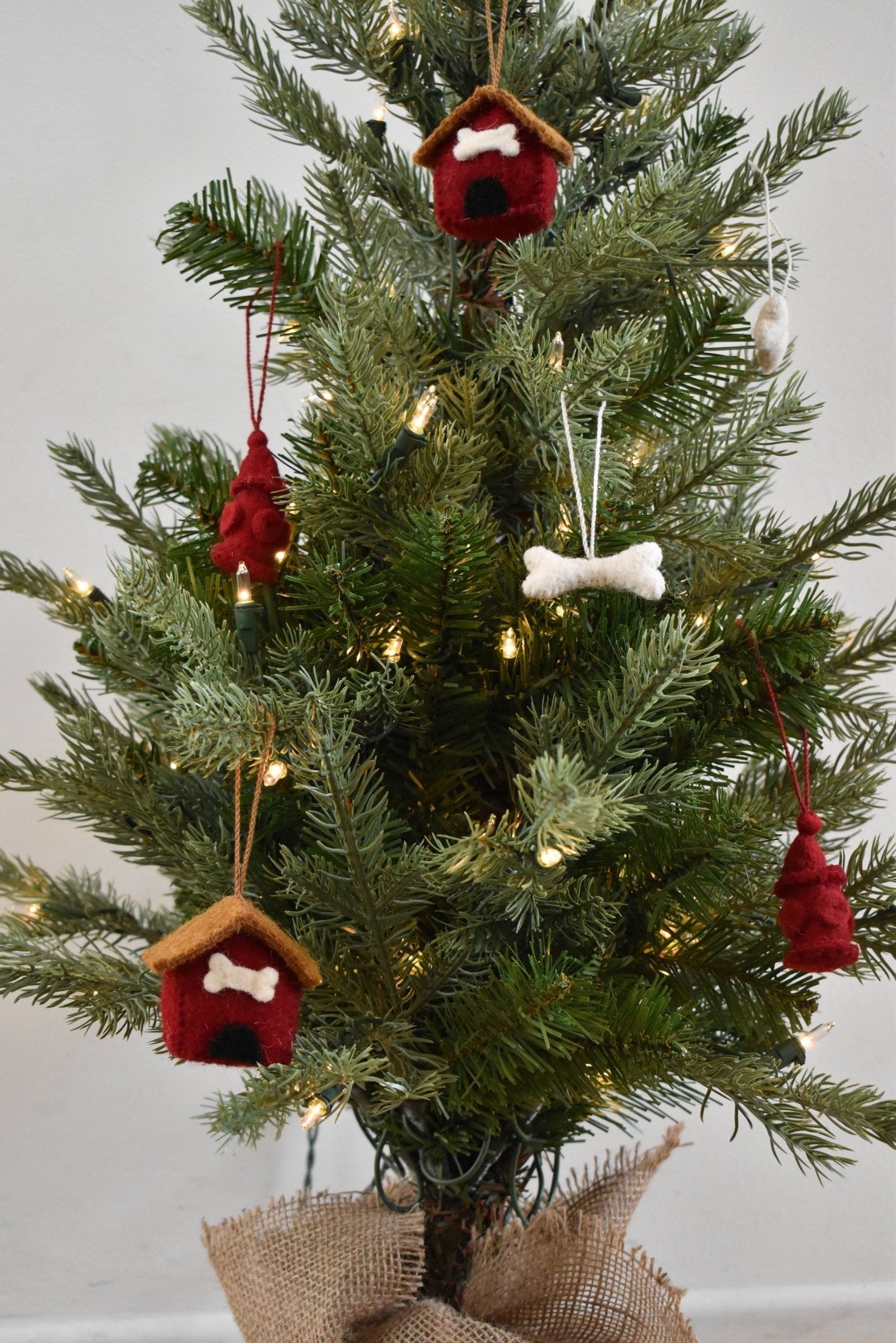 9 Piece -dog Themed Christmas Decoration Set For Table Top Trees - 9 Pieces