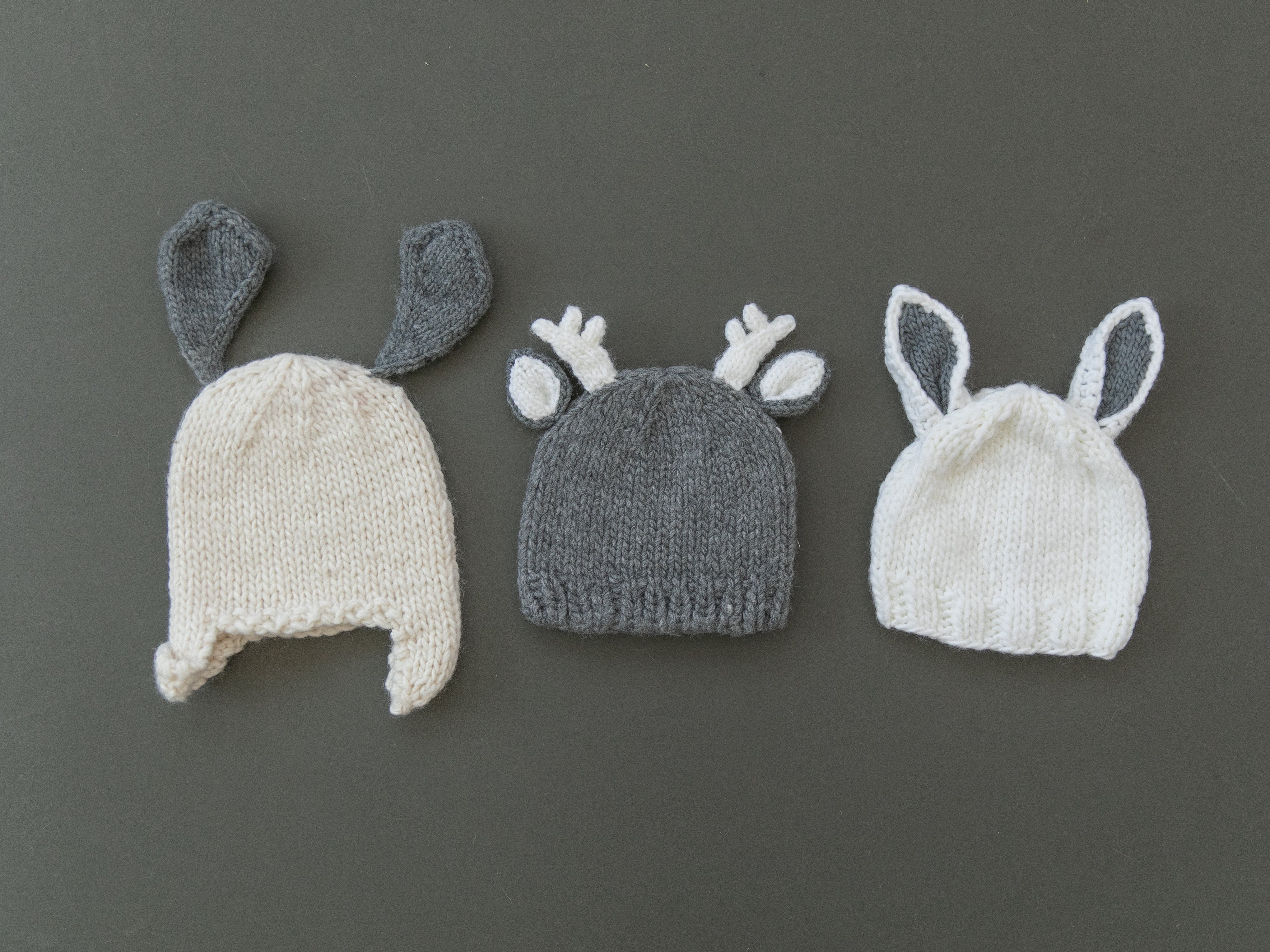 Hartley Deer Gray Knit Hat