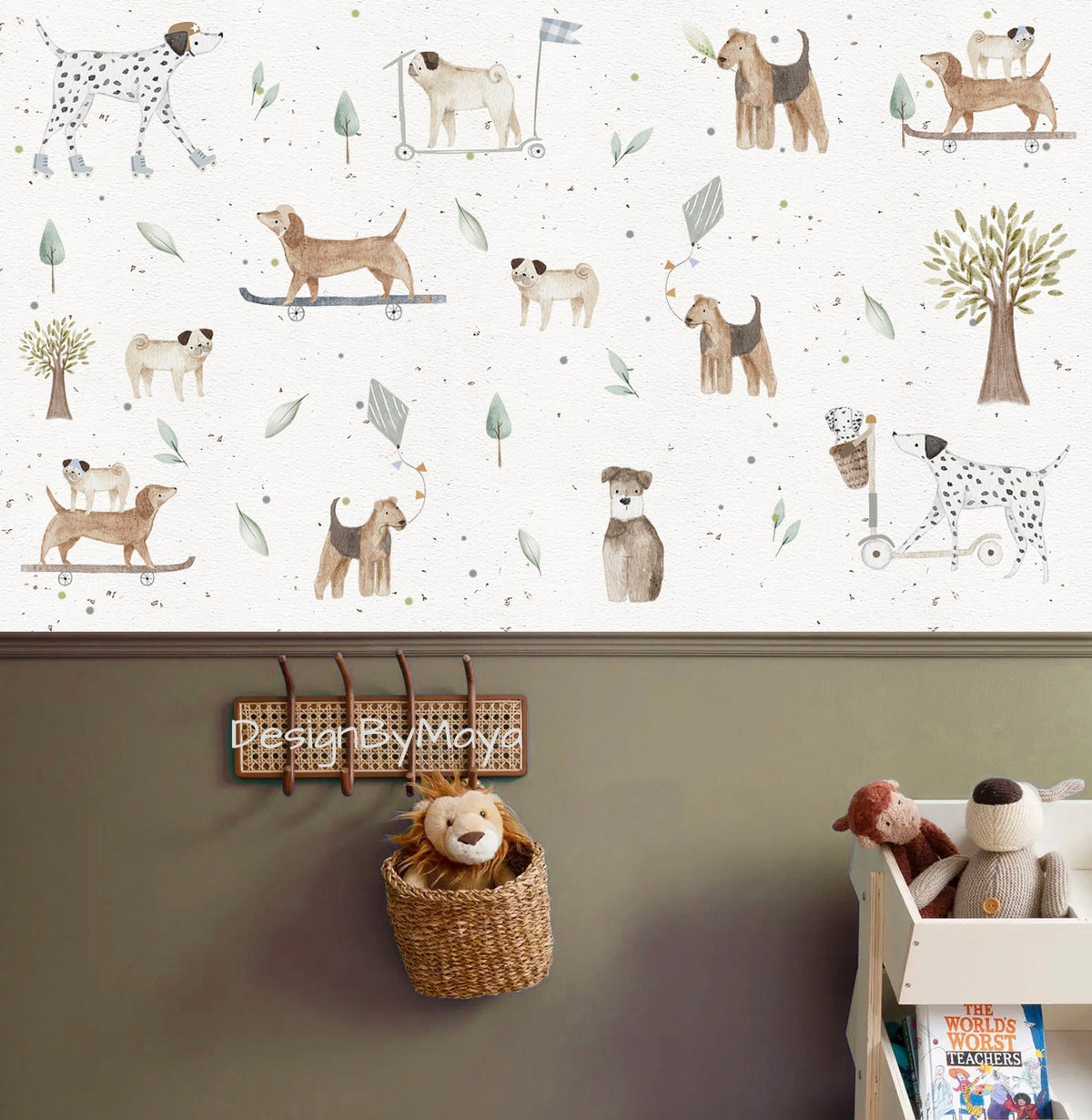 Dogs Decals - Fabric Nursery Wall Art Decals