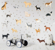 Dogs Wall Decals - Fabric Nursery Wall Art Decals