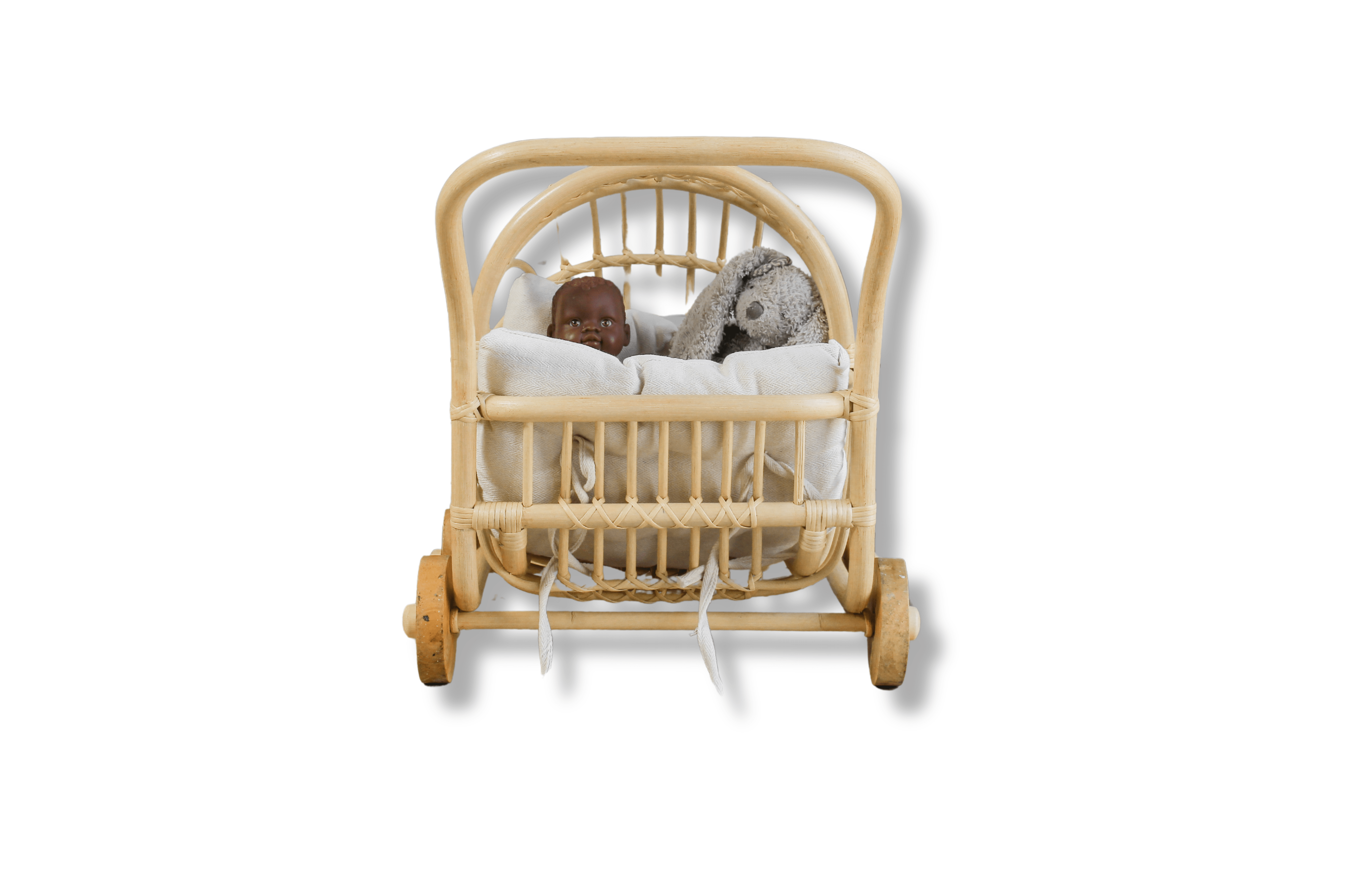 Lullaby Rattan Rattan Doll Stroller – Handmade Boho Pram – EasyTot