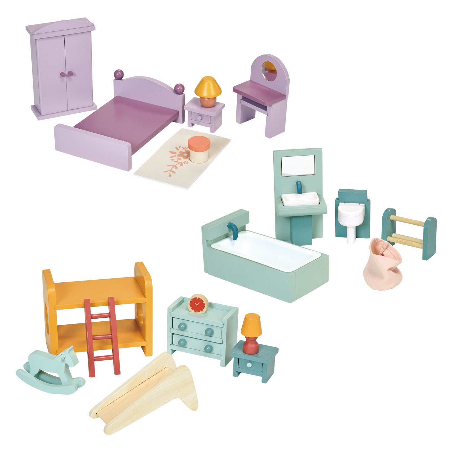 Dollhouse Upstairs Furniture Bundle