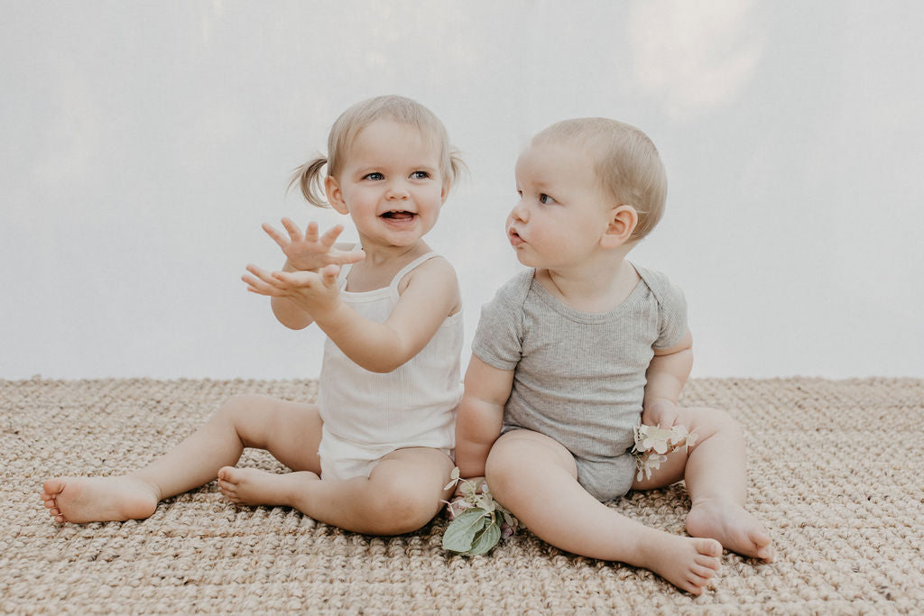 *exclusive* Baby Girl Sleeveless 4pc Onesie Set