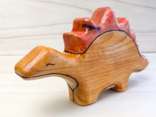 Wooden Stegosaurus Toy