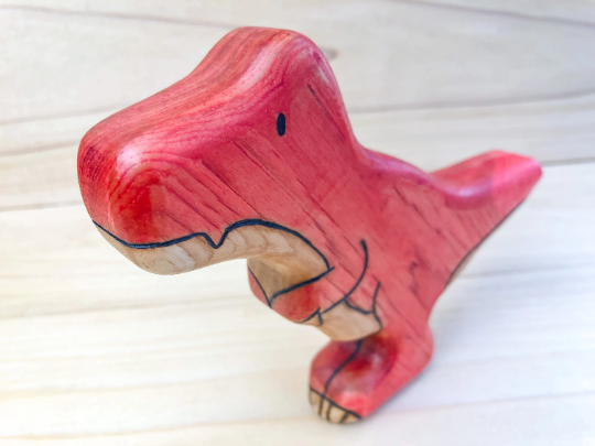 Large Wooden Tyrannosaurus Rex Toy