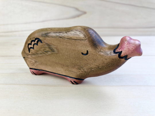 Wooden Star Nosed Mole Toy