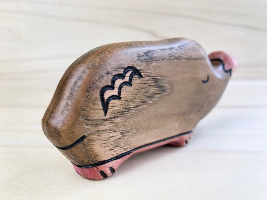 Wooden Star Nosed Mole Toy