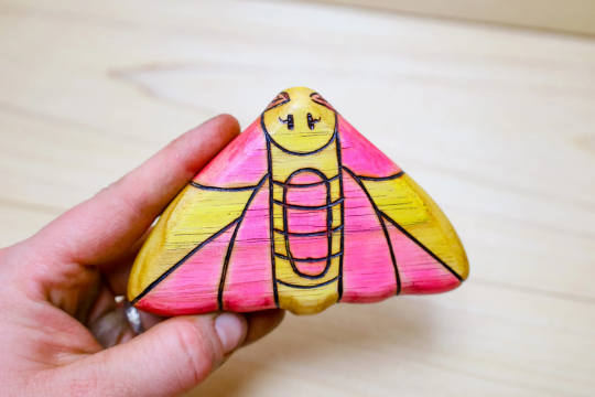 Wooden Rosy Maple Moth Toy