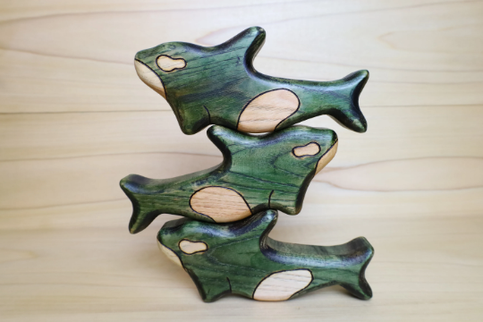 Wooden Orca Whale Toy