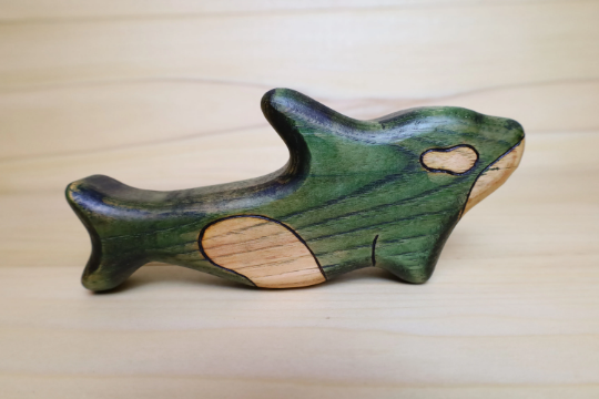 Wooden Orca Whale Toy