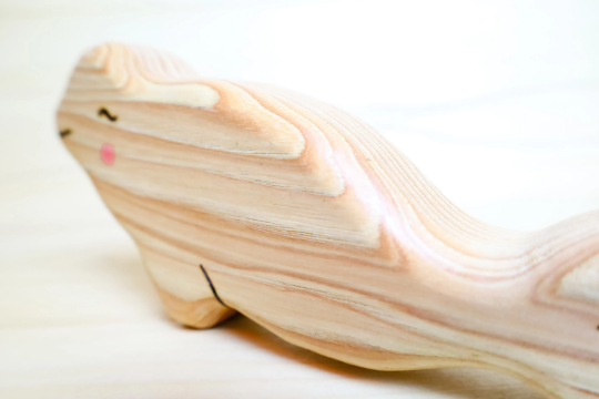 Wooden Beluga Whale Toy~ Mom Or Baby Beluga