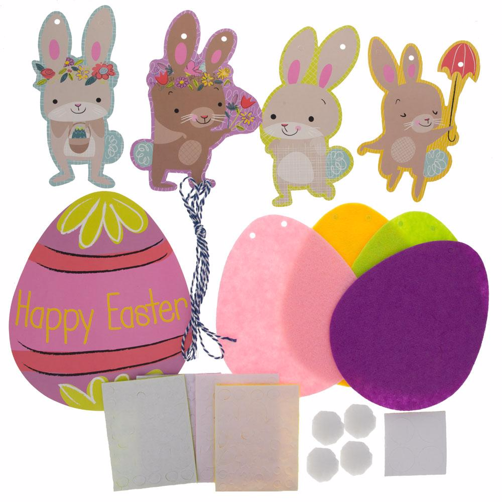 Paper, Felt & Foam Egg And Bunny Banner Diy Craft Kit