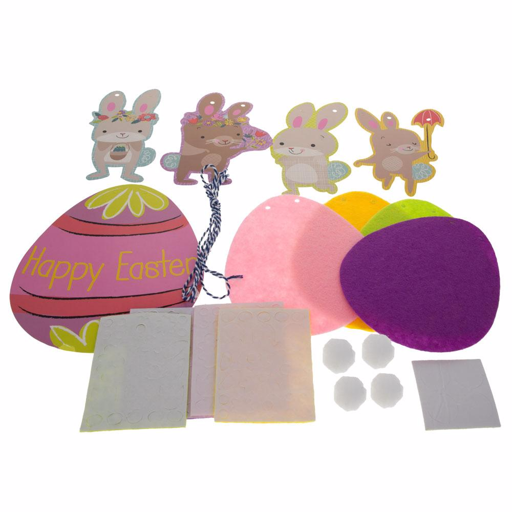 Paper, Felt & Foam Egg And Bunny Banner Diy Craft Kit