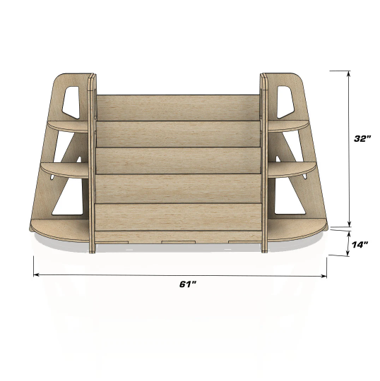 Classroom Bundle- (1) Large Sierra Bookshelf - (1 Set Of 2) Serena Shelves *as Pictured*