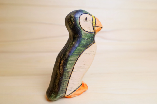 Wooden Puffin Toy