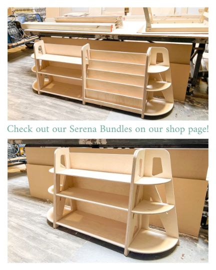 Classroom Bundle- (1) Large Sierra Bookshelf - (1 Set Of 2) Serena Shelves *as Pictured*