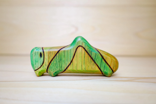 Wooden Green Grasshopper Toy