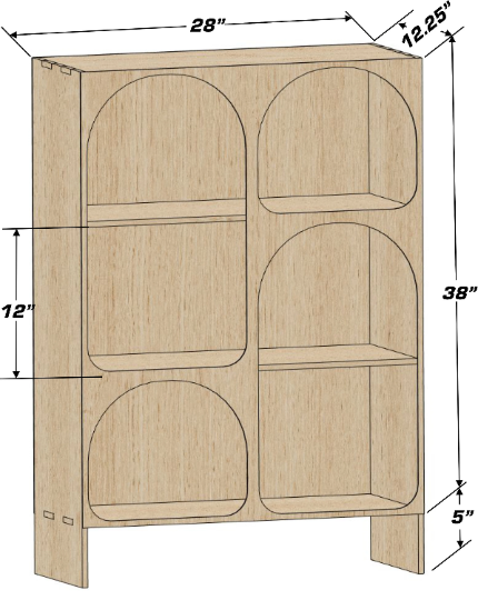 Grace- Modern Toy Shelf