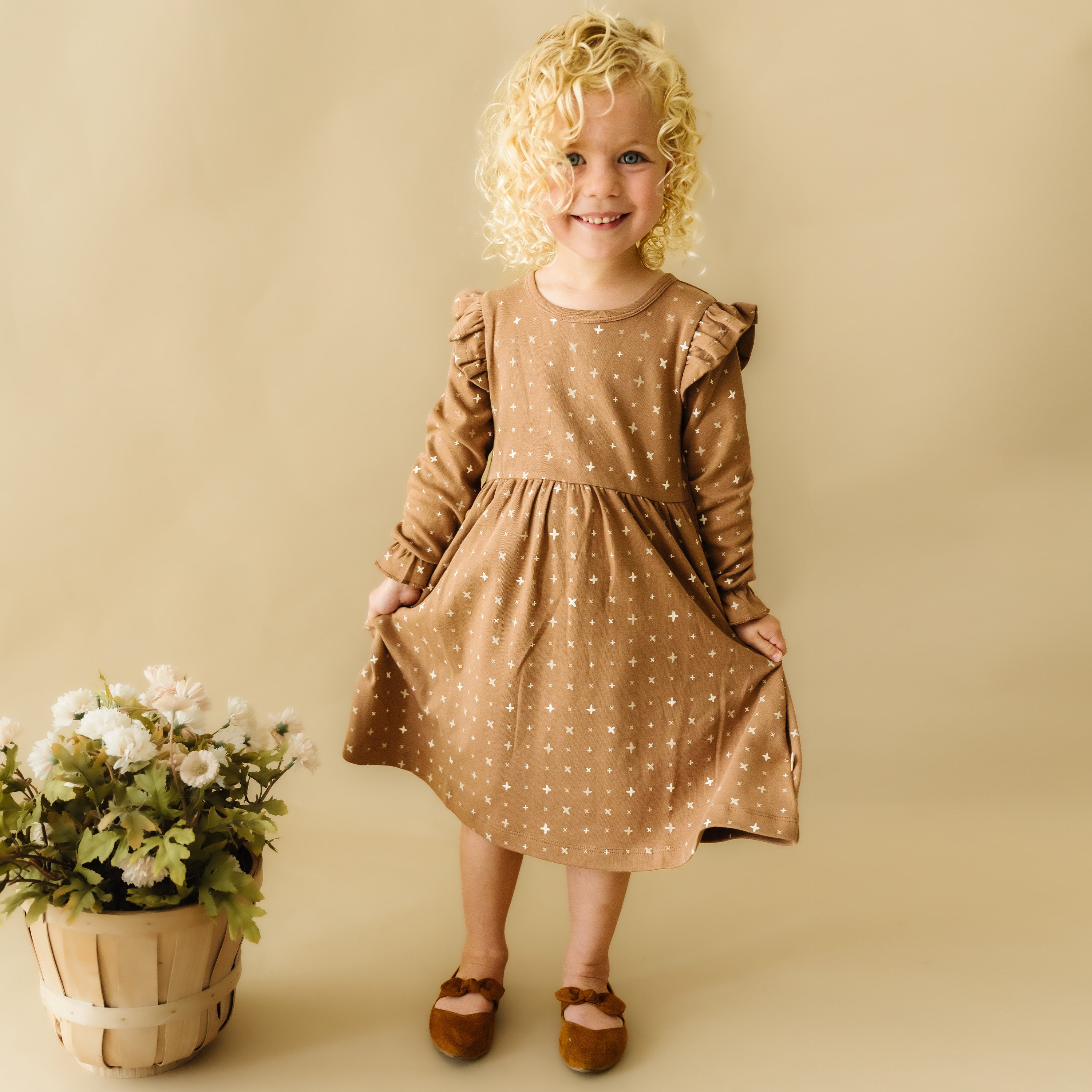 Organic Ruffle Dress - Sparkle