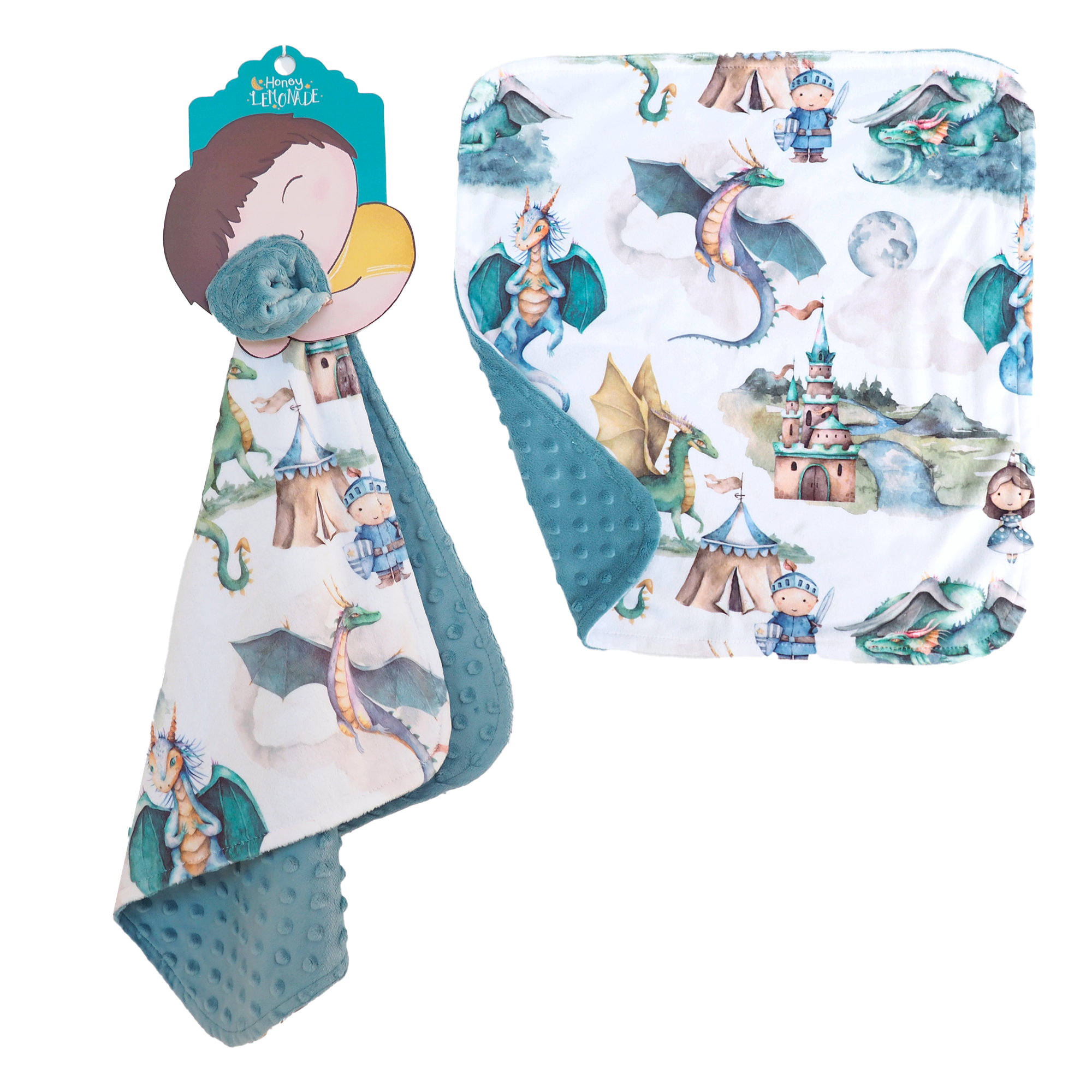 Mini Minky Blanket Dragons & Knights