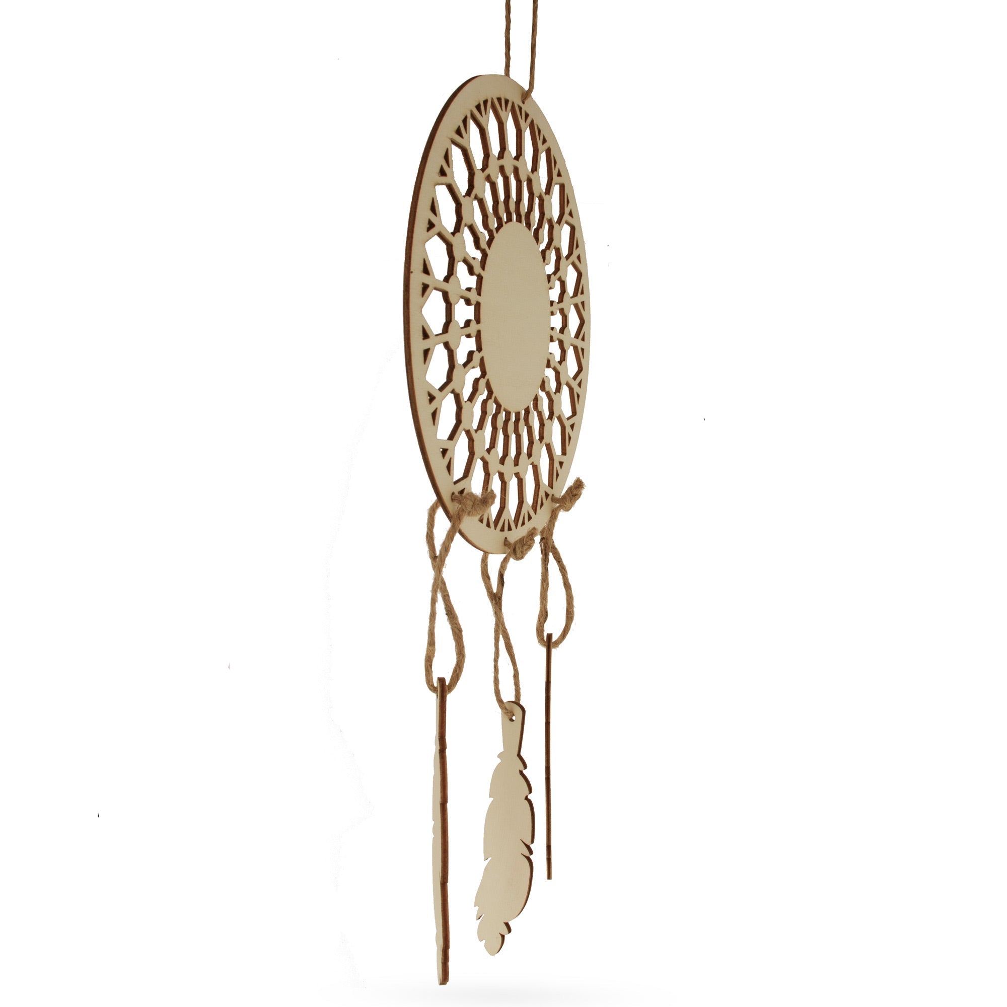 Unfinished Wooden Dream Catcher Cutout Diy Craft 7.8 Inches