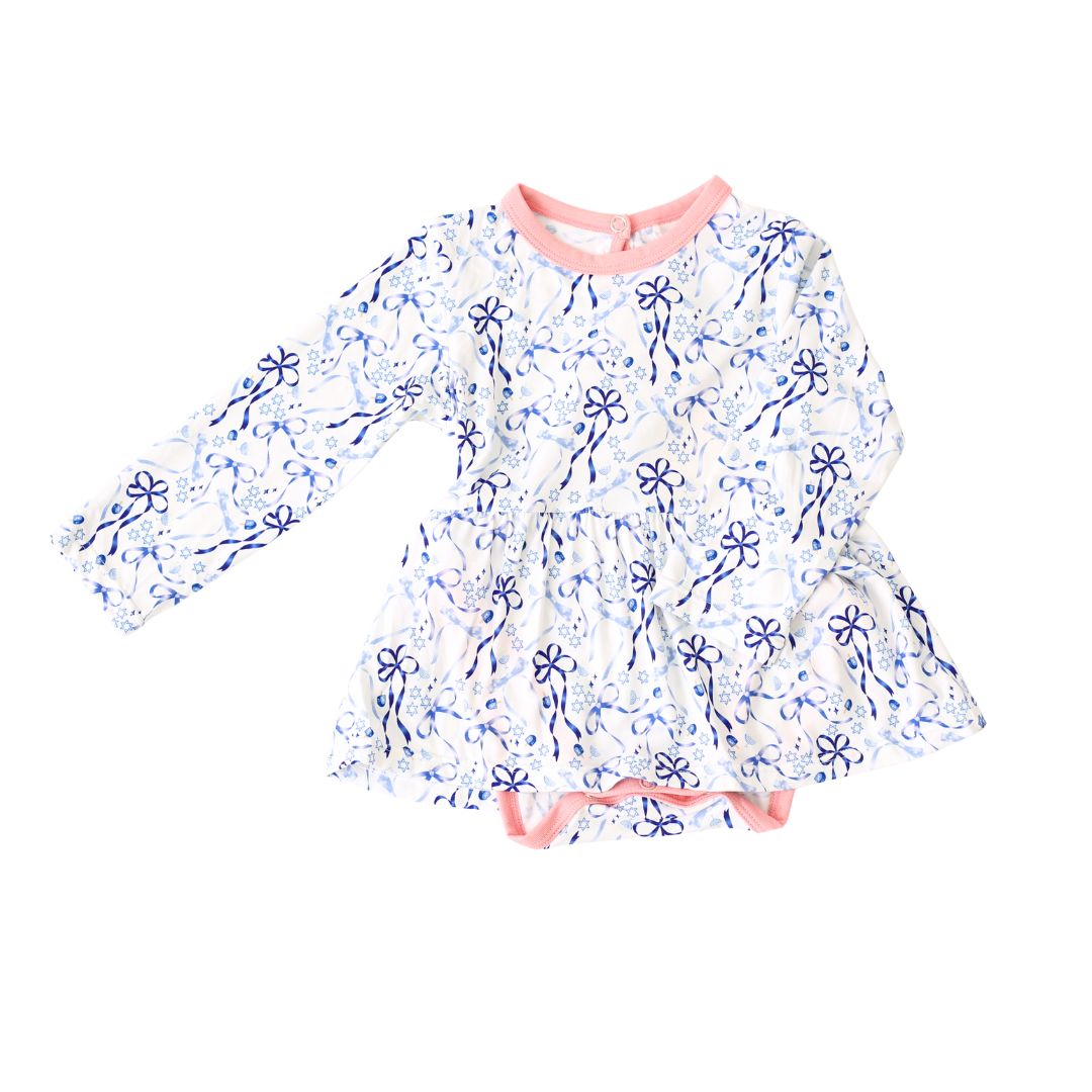 Dreidel Bows Bodysuit Dress