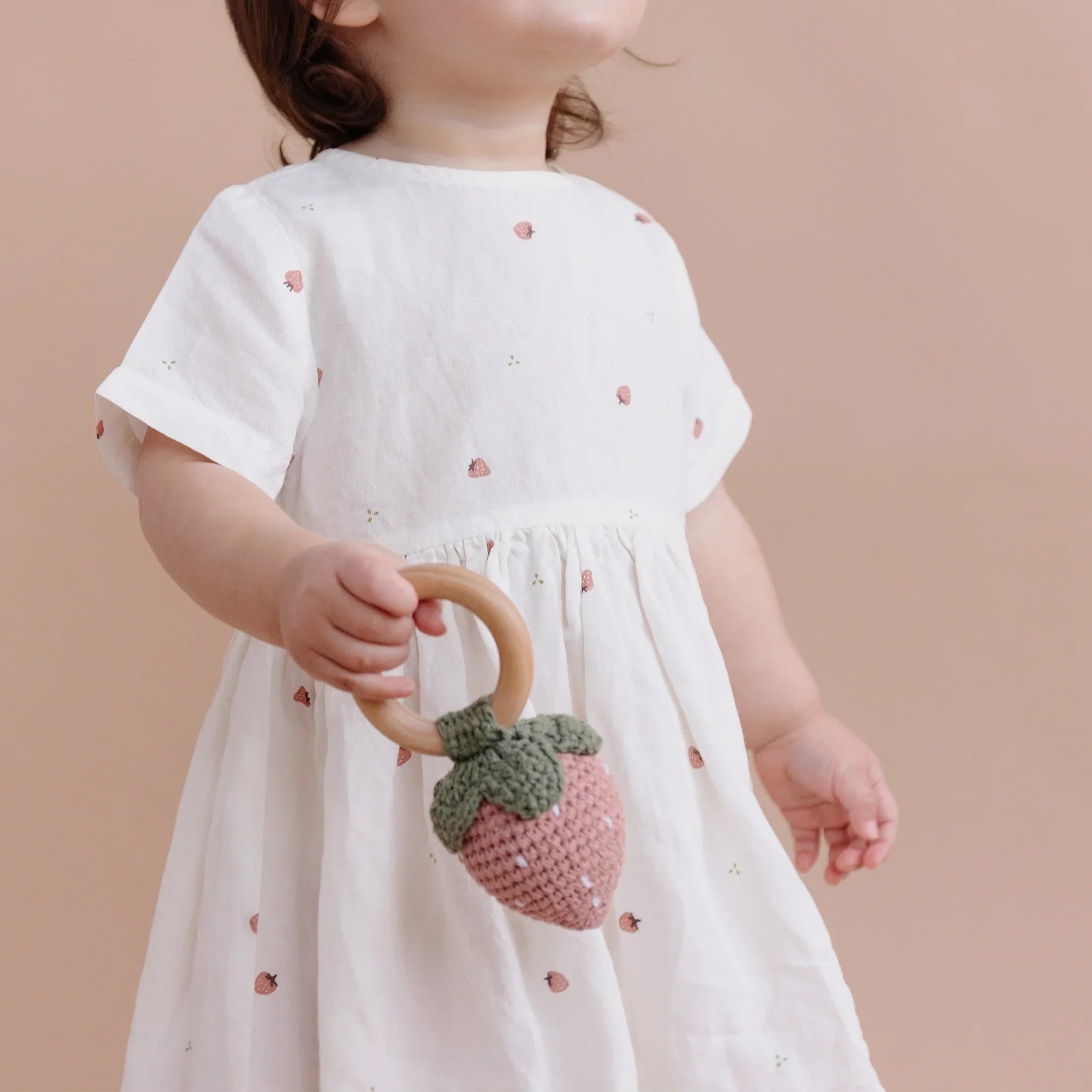 Cotton Crochet Rattle Strawberry
