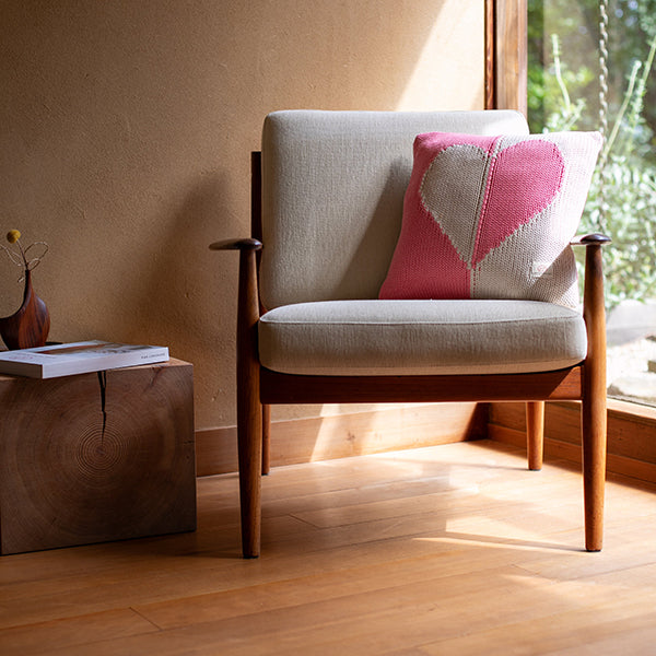 Dual Hearts Organic Cotton Cushion