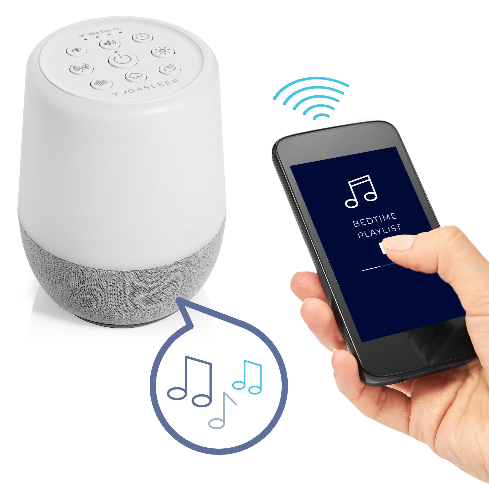 Duet White Noise Machine With Night Light And Wireless Speaker