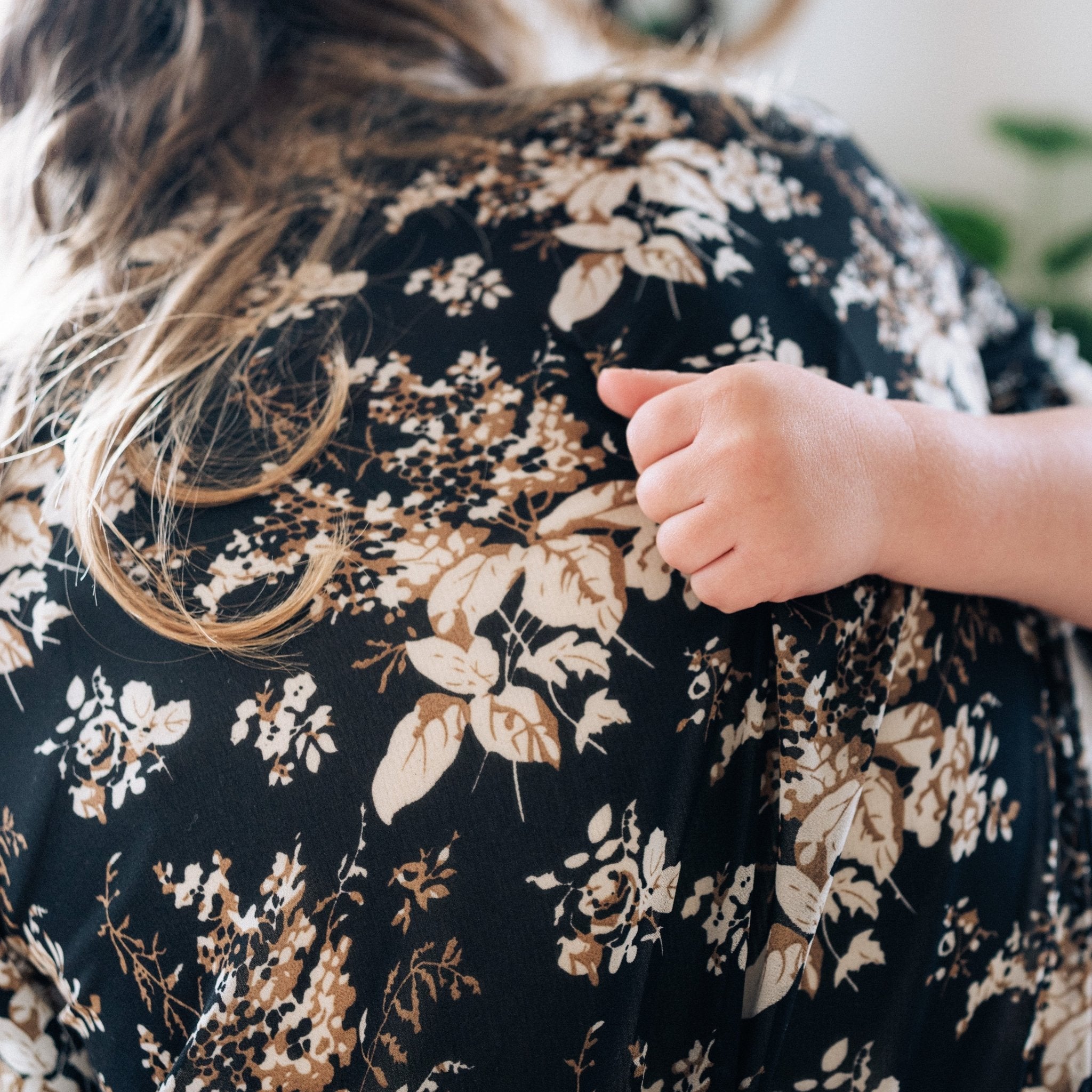 Black Floral Duster - Women