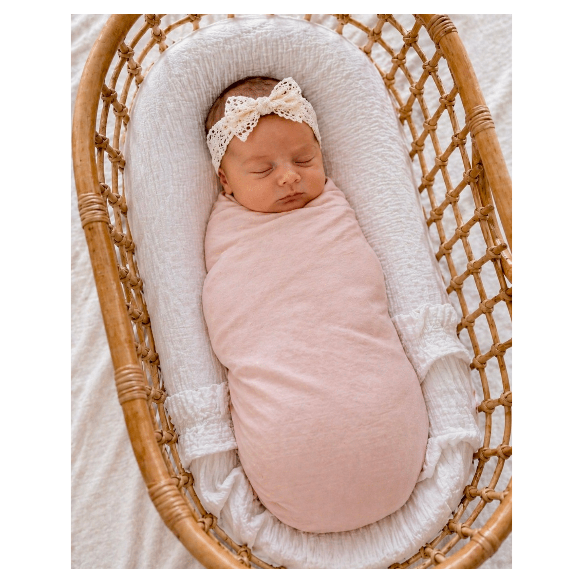 Bamboo Stretch Swaddle - Dusty Pink