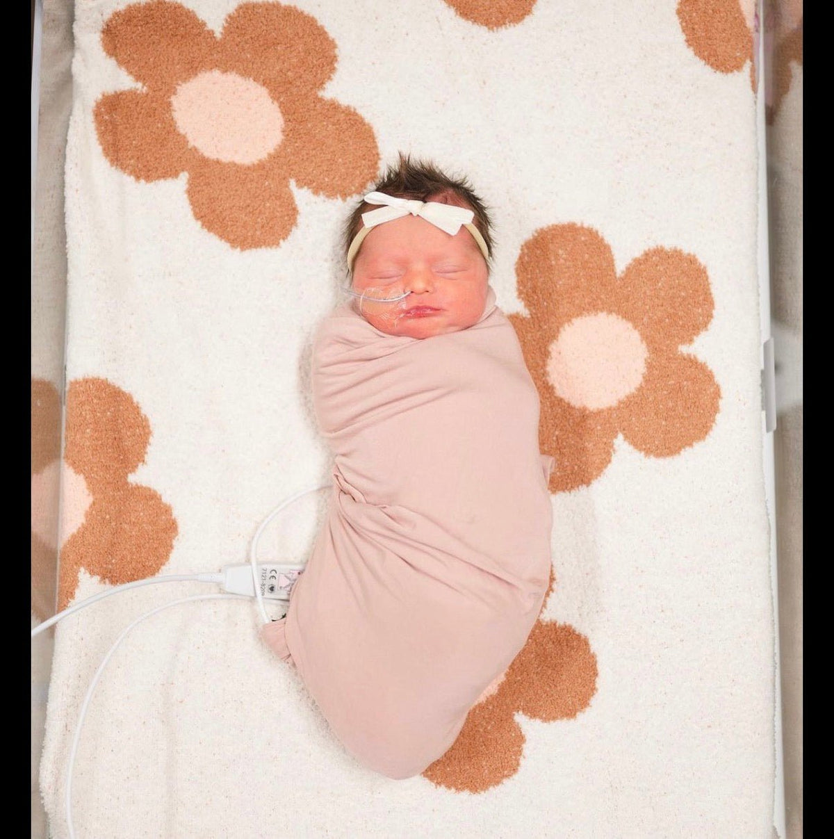 Plush Blanket - Caramel Daisy