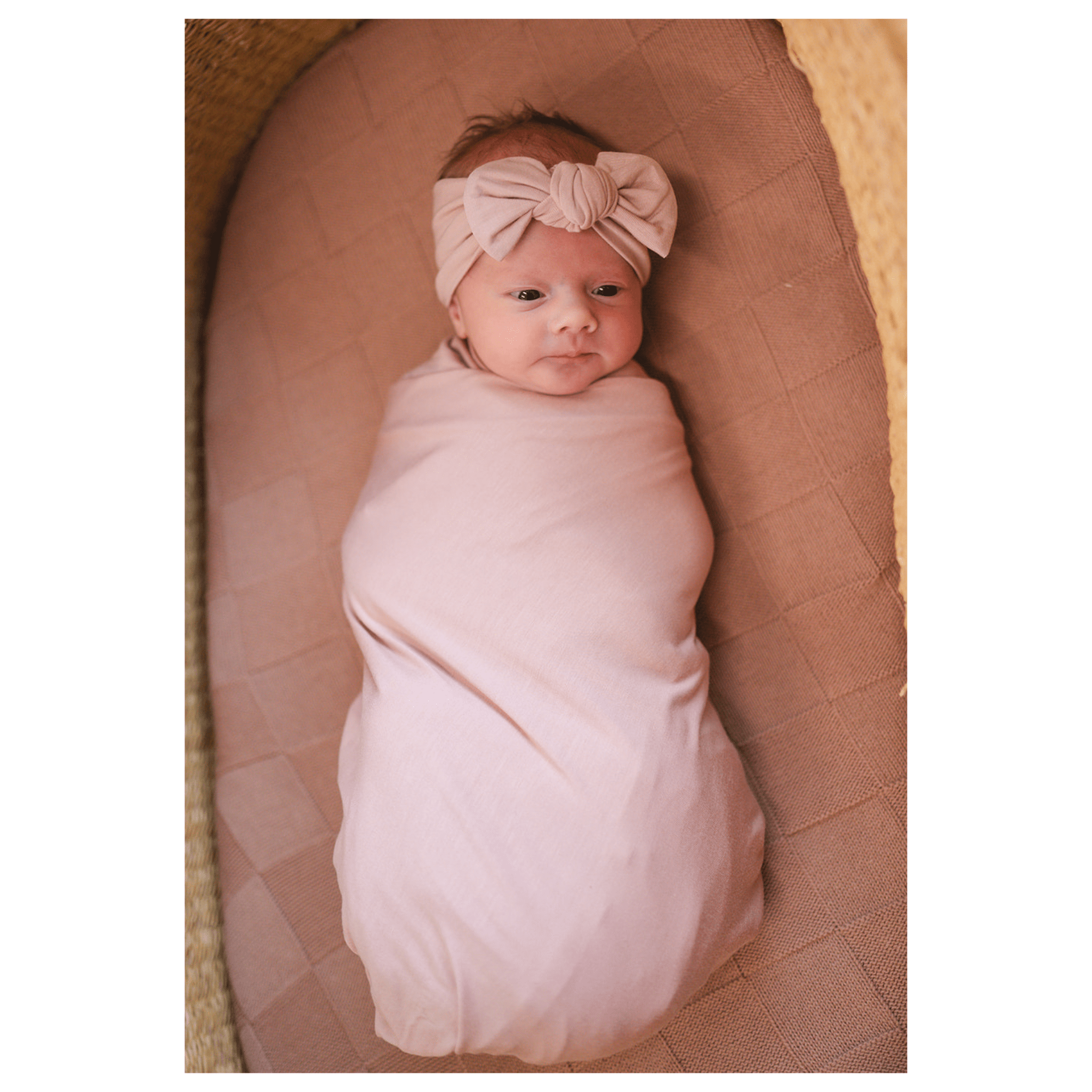 Bamboo Stretch Swaddle - Dusty Pink
