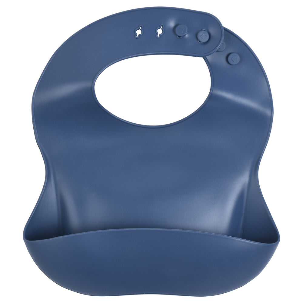 Dusty Blue Silicone Bib