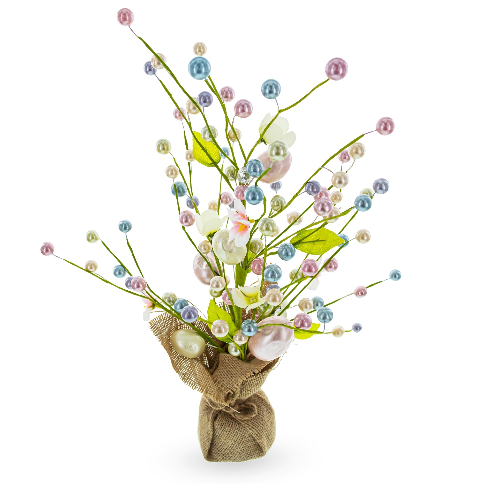 Twinkling Easter Elegance: Led Illuminated Tree Adorned With Decorative Eggs