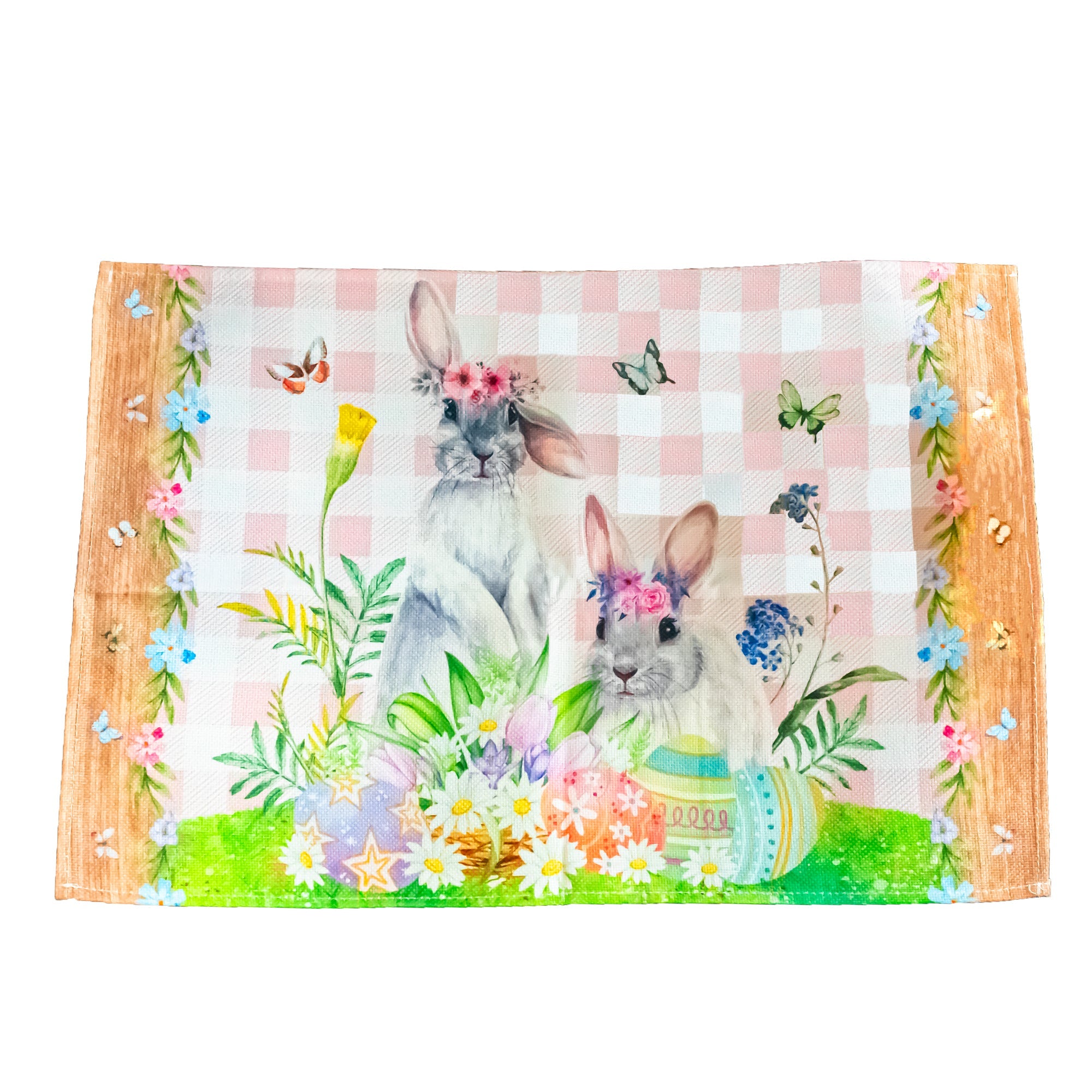 Bunny Delight: Set Of 4 Bunny And Easter Eggs Placemats