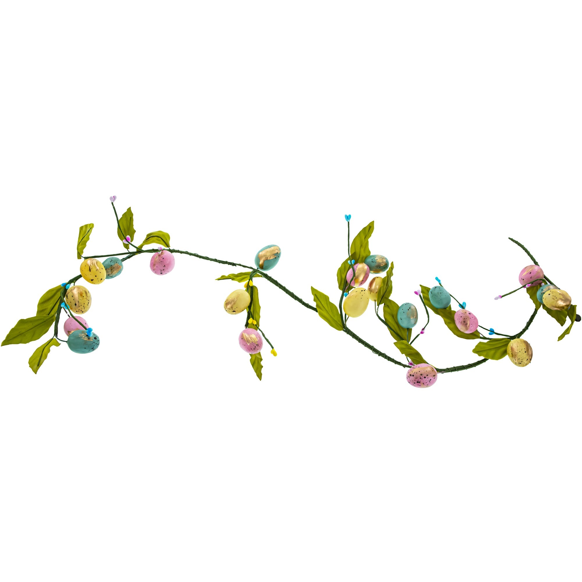 Nature's Easter Charm: Set Of 2 Easter Egg With Leaves Garlands